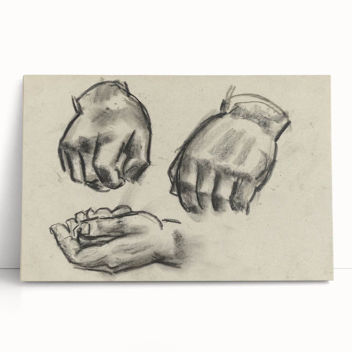 Grunge Aesthetic Art Abstract Hand Sketch Grunge Canvas Print for Decor