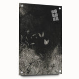 Grunge Aesthetic Art: Dark Butterfly Grunge Wall Art on Canvas