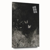 Grunge Aesthetic Art: Dark Butterfly Grunge Wall Art on Canvas