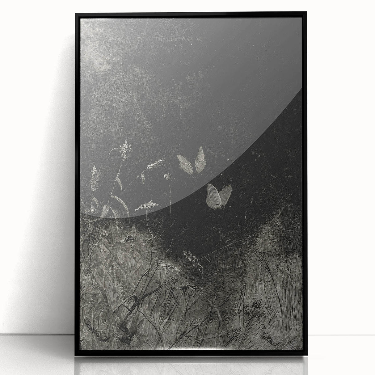 Grunge Aesthetic Art: Dark Butterfly Grunge Wall Art on Canvas