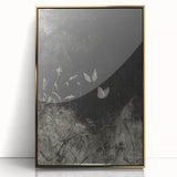 Grunge Aesthetic Art: Dark Butterfly Grunge Wall Art on Canvas
