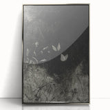 Grunge Aesthetic Art: Dark Butterfly Grunge Wall Art on Canvas