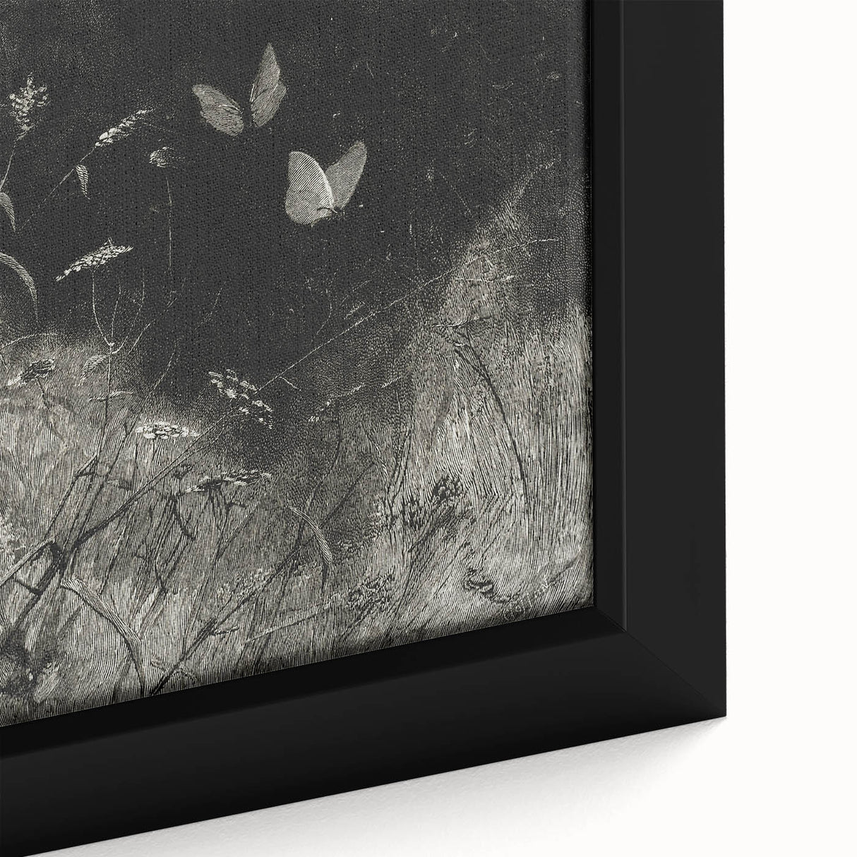 Grunge Aesthetic Art: Dark Butterfly Grunge Wall Art on Canvas