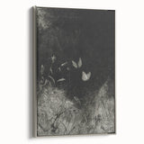 Grunge Aesthetic Art: Dark Butterfly Grunge Wall Art on Canvas