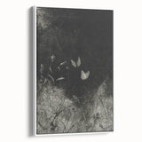 Grunge Aesthetic Art: Dark Butterfly Grunge Wall Art on Canvas