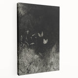 Grunge Aesthetic Art: Dark Butterfly Grunge Wall Art on Canvas