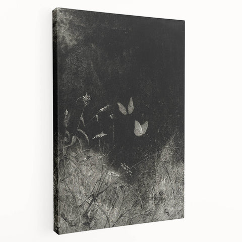 Grunge Aesthetic Art: Dark Butterfly Grunge Wall Art on Canvas