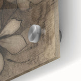 Grunge Wall Art - Floral Charcoal Sketch Grunge Canvas Print for Decor