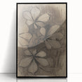Grunge Wall Art - Floral Charcoal Sketch Grunge Canvas Print for Decor