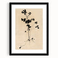Abstract Grunge Wall Art - Vintage Plant Silhouette Grunge Canvas Print
