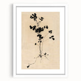 Abstract Grunge Wall Art - Vintage Plant Silhouette Grunge Canvas Print