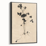 Abstract Grunge Wall Art - Vintage Plant Silhouette Grunge Canvas Print