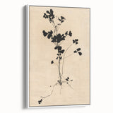 Abstract Grunge Wall Art - Vintage Plant Silhouette Grunge Canvas Print