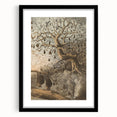 Grunge Wall Art - Vintage Bat Tree Illustration Grunge Canvas Print