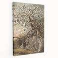 Grunge Wall Art - Vintage Bat Tree Illustration Grunge Canvas Print