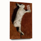 Grunge Wall Art - Vintage White Rabbit Illustration Grunge Canvas Print