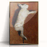 Grunge Wall Art - Vintage White Rabbit Illustration Grunge Canvas Print