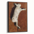 Grunge Wall Art - Vintage White Rabbit Illustration Grunge Canvas Print