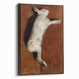 Grunge Wall Art - Vintage White Rabbit Illustration Grunge Canvas Print