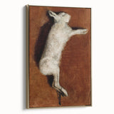 Grunge Wall Art - Vintage White Rabbit Illustration Grunge Canvas Print