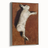 Grunge Wall Art - Vintage White Rabbit Illustration Grunge Canvas Print