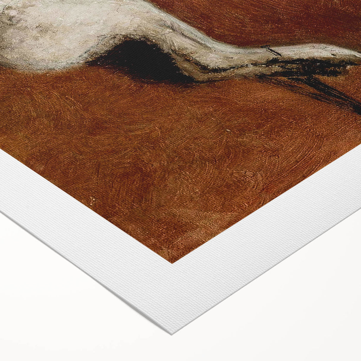 Grunge Wall Art - Vintage White Rabbit Illustration Grunge Canvas Print