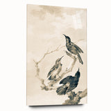 Urban Grunge Bird Art Print - Abstract Canvas for Modern Home Decor