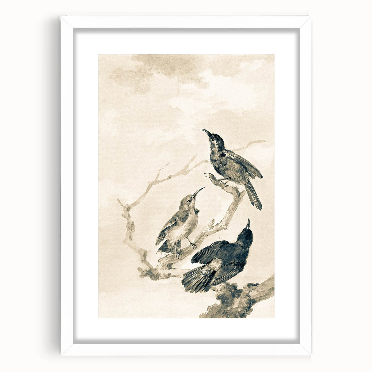 Urban Grunge Bird Art Print - Abstract Canvas for Modern Home Decor