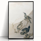 Urban Grunge Bird Art Print - Abstract Canvas for Modern Home Decor