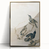 Urban Grunge Bird Art Print - Abstract Canvas for Modern Home Decor