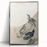 Urban Grunge Bird Art Print - Abstract Canvas for Modern Home Decor