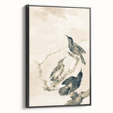 Urban Grunge Bird Art Print - Abstract Canvas for Modern Home Decor