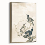 Urban Grunge Bird Art Print - Abstract Canvas for Modern Home Decor