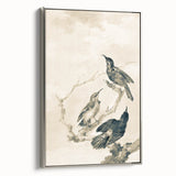 Urban Grunge Bird Art Print - Abstract Canvas for Modern Home Decor