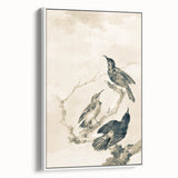 Urban Grunge Bird Art Print - Abstract Canvas for Modern Home Decor