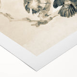 Urban Grunge Bird Art Print - Abstract Canvas for Modern Home Decor