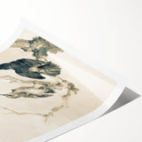 Urban Grunge Bird Art Print - Abstract Canvas for Modern Home Decor