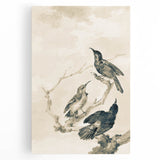 Urban Grunge Bird Art Print - Abstract Canvas for Modern Home Decor