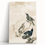 Urban Grunge Bird Art Print - Abstract Canvas for Modern Home Decor