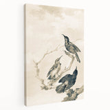 Urban Grunge Bird Art Print - Abstract Canvas for Modern Home Decor