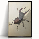 Abstract Grunge Stag Beetle Art - Distressed Insect Canvas Print