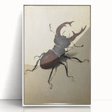 Abstract Grunge Stag Beetle Art - Distressed Insect Canvas Print