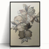 Grunge Citrus Botanical Art - Distressed Vintage Lemon Canvas Print