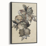 Grunge Citrus Botanical Art - Distressed Vintage Lemon Canvas Print