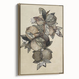 Grunge Citrus Botanical Art - Distressed Vintage Lemon Canvas Print