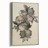 Grunge Citrus Botanical Art - Distressed Vintage Lemon Canvas Print