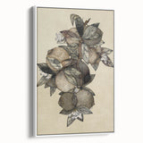 Grunge Citrus Botanical Art - Distressed Vintage Lemon Canvas Print