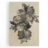 Grunge Citrus Botanical Art - Distressed Vintage Lemon Canvas Print