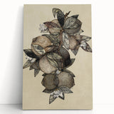 Grunge Citrus Botanical Art - Distressed Vintage Lemon Canvas Print