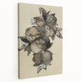 Grunge Citrus Botanical Art - Distressed Vintage Lemon Canvas Print